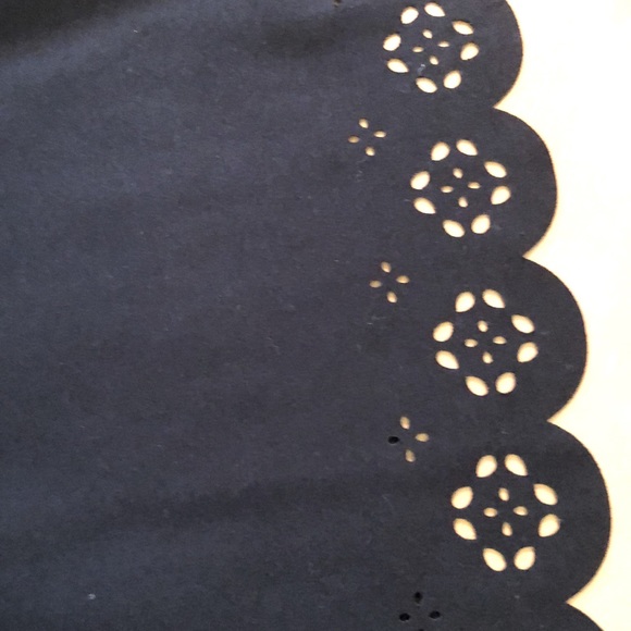 Loft A-line Black Ponte Eyelet-hem Dress     sz 8 - Picture 3 of 4